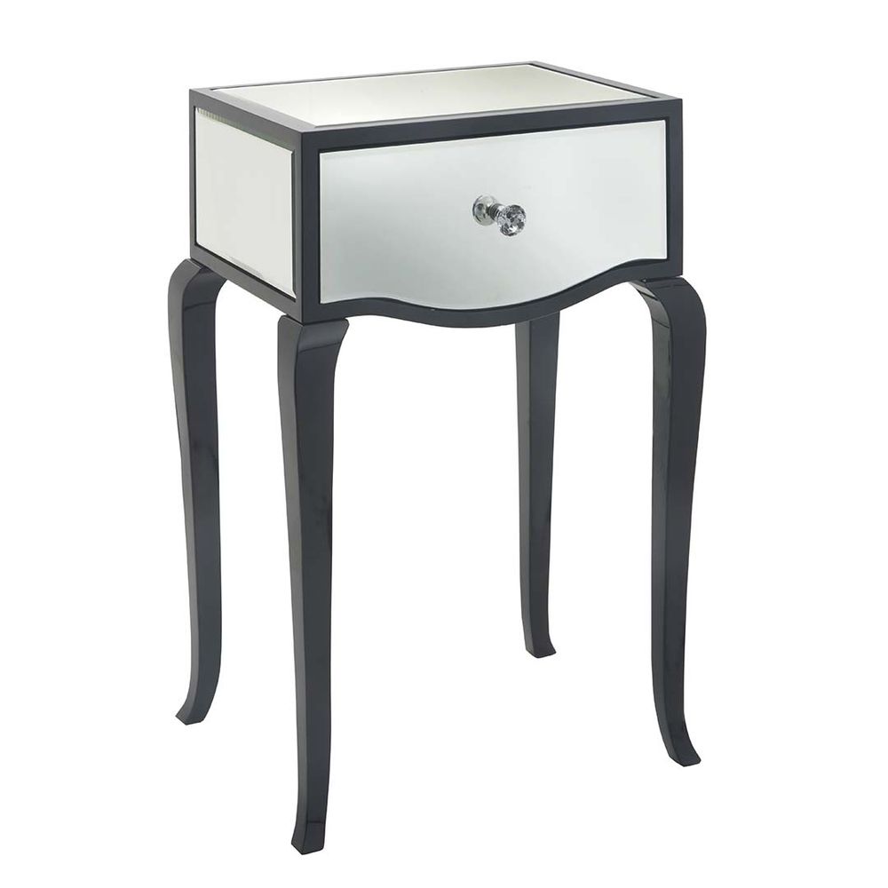 Other tables - Carn gloss black mirror side table - RV ASTLEY LTD