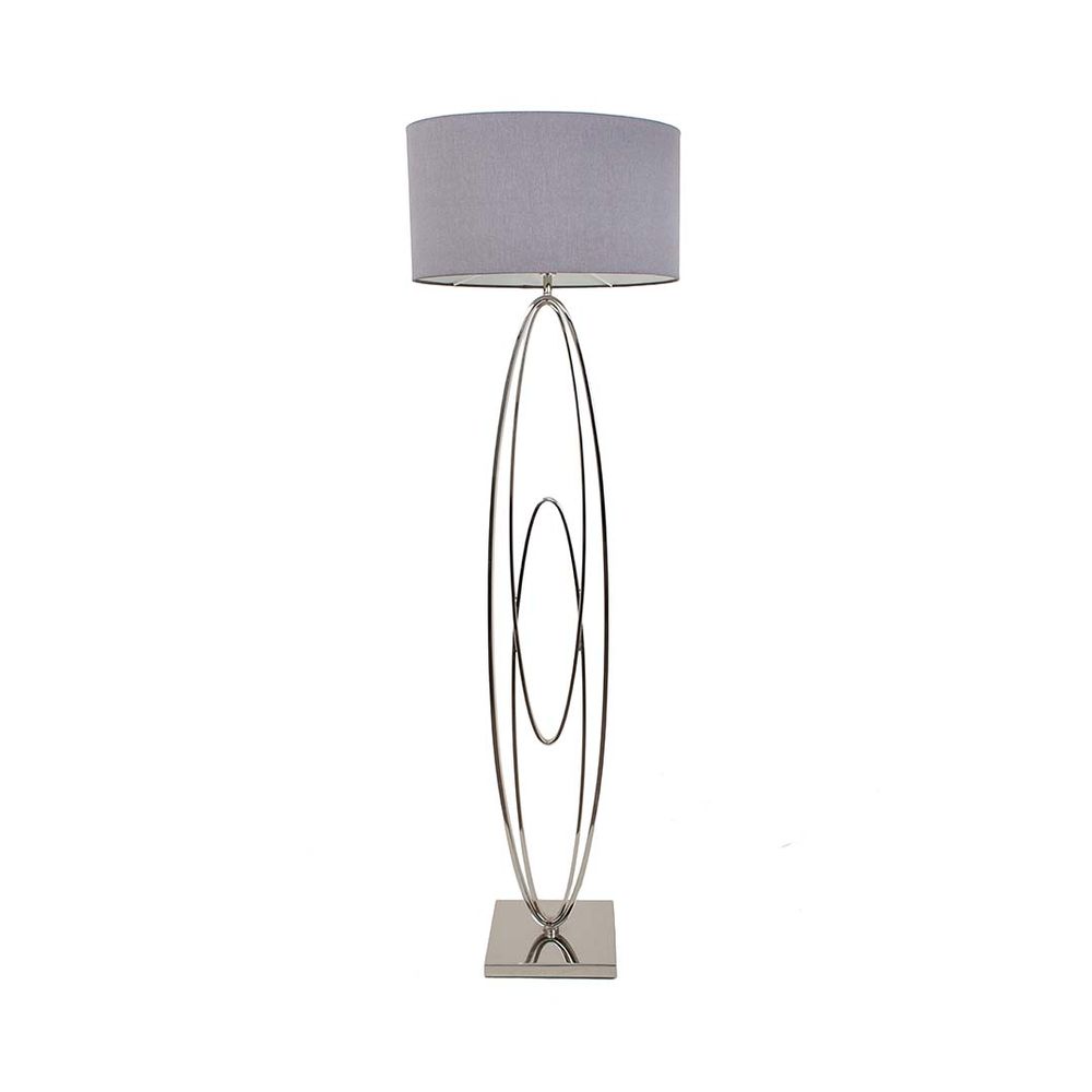 Floor lamps - Oval Rings Nickel Floor Lamp - RV ASTLEY LTD