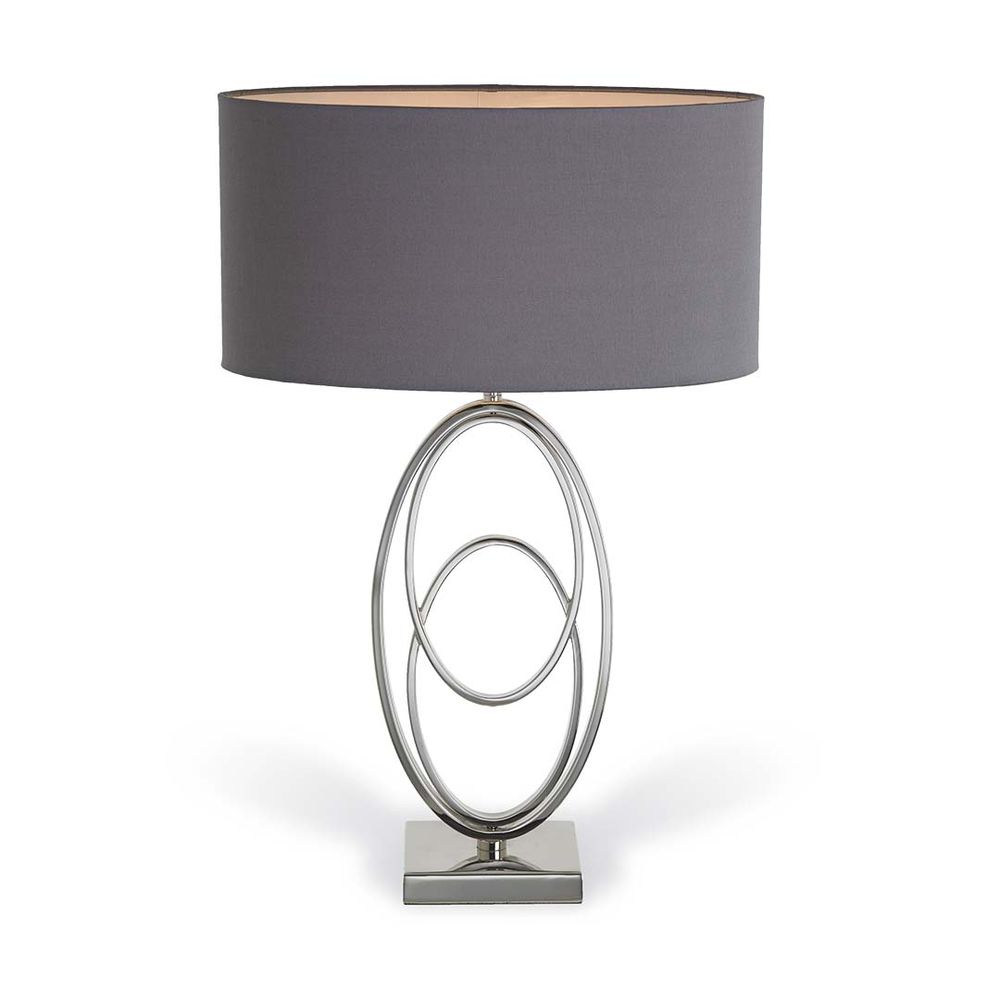 Table lamps - Nickel oval table lamp - RV ASTLEY LTD