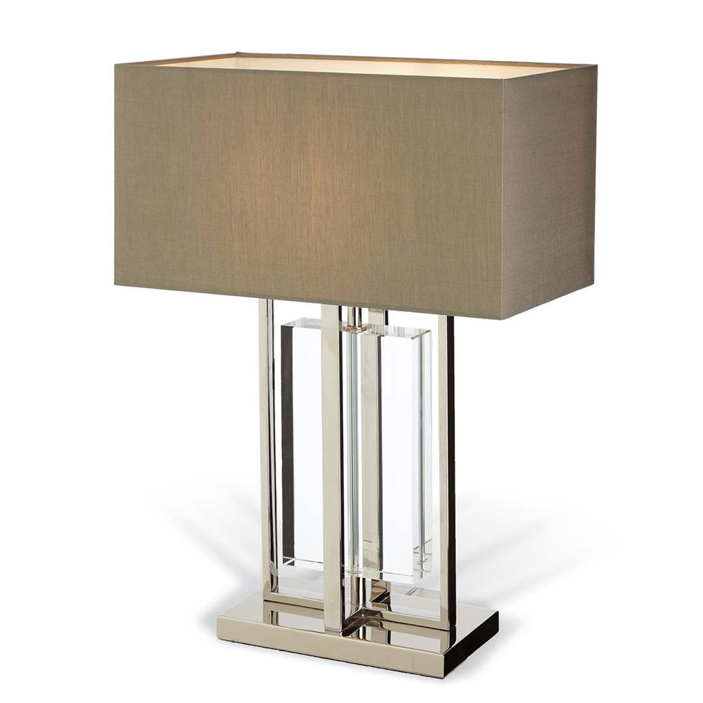 Table lamps - Sarre Nickel and Crystal Table Lamp - RV ASTLEY LTD