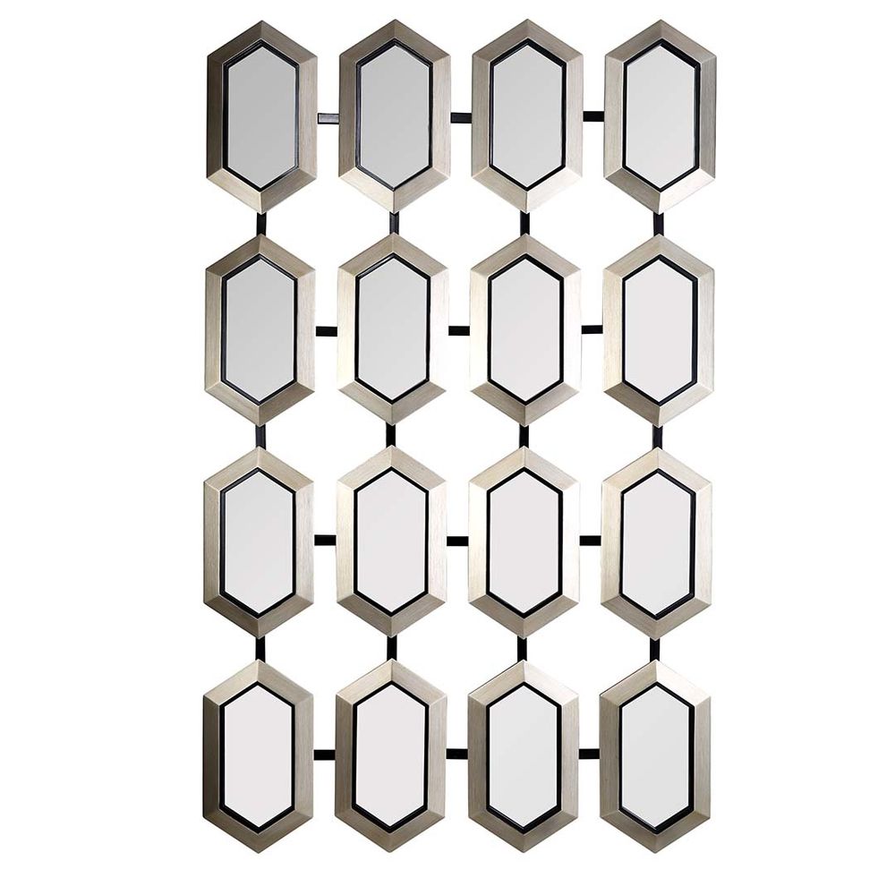 Miroirs - Miroir à section en argent champagne - Ventes au Royaume-Uni uniquement - RV ASTLEY LTD