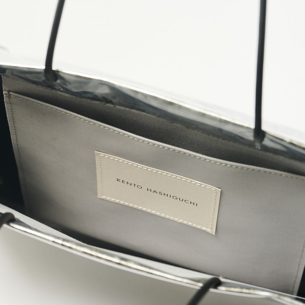 Objets de décoration - GINHAKU SHOPPER BAG - sac fourre-tout horizontal en aluminium froissé - KENTO HASHIGUCHI