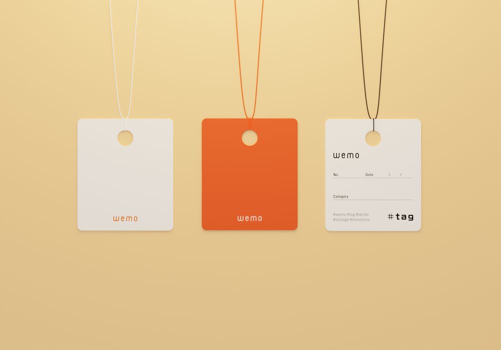 Boîtes de rangement - Etiquette à suspendre #Tag taille M - WEMO