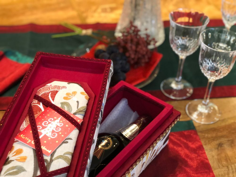 Christmas table settings - Japanese Chabako GIft Box "ACANTHAS GFC-S" - INTERIOR CHABAKO