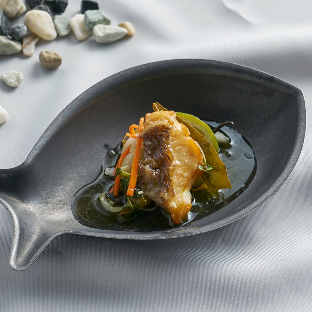 Assiettes au quotidien - Assiette poisson BLACK VINTAGE - VINTAGE TABLEWARE BY AOYOSHI