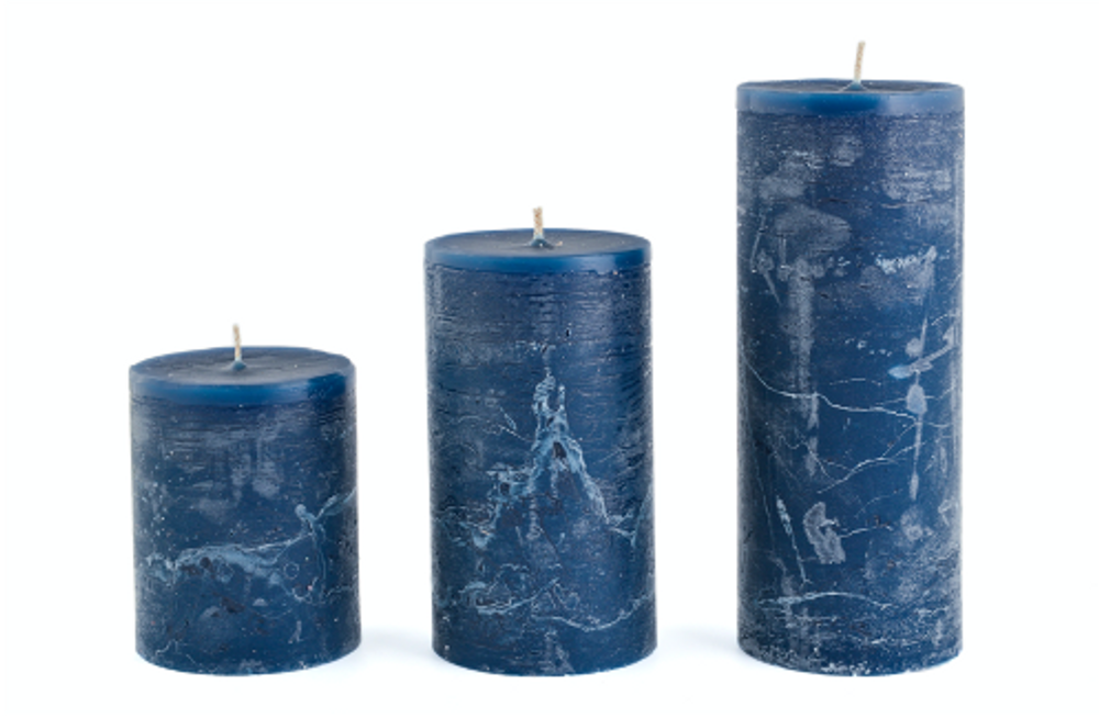 Objets de décoration - Bougie pilier rustique légèrement parfumée D 7 cm x 10 cm - 7 cm x 20 cm - WAKS CANDLES
