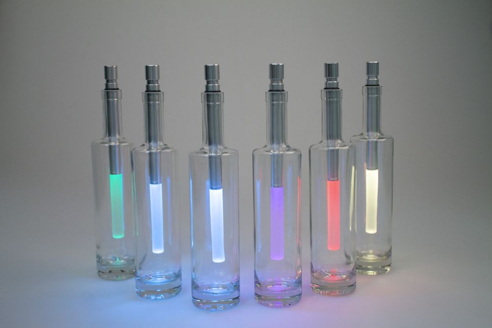 Lampes de table extérieures - BOT05, Lampe de table avec blanche et 25 autre couleurs - BOTTLELIGHT COMPANY