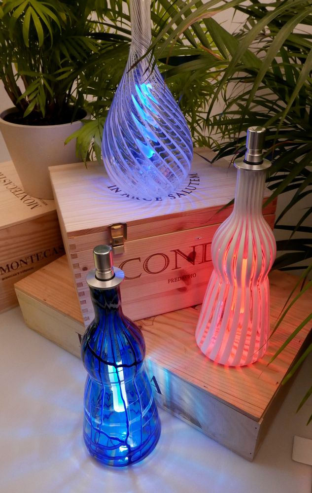 Lampes de table extérieures - BOT05, Lampe de table avec blanche et 25 autre couleurs - BOTTLELIGHT COMPANY