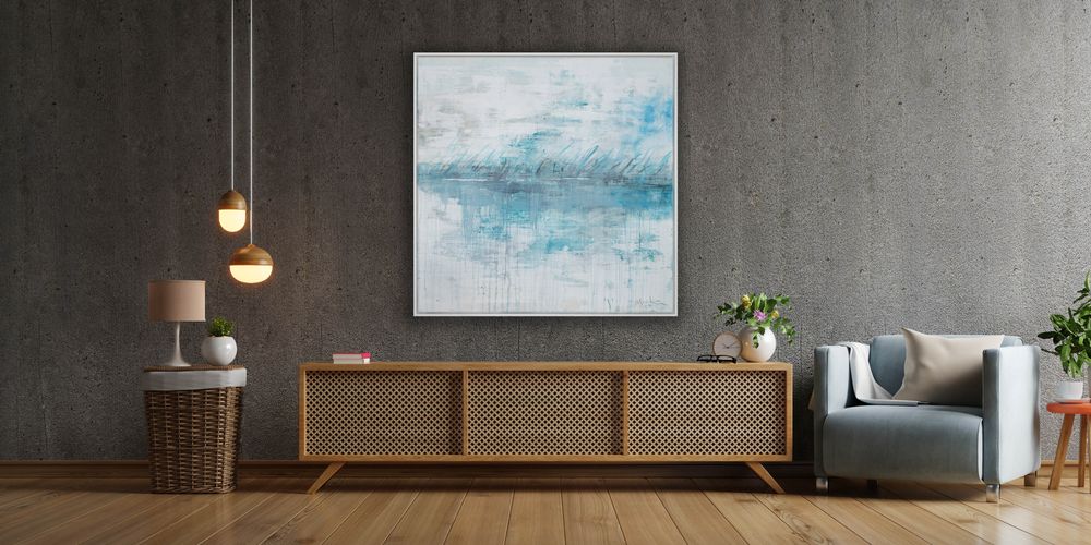 Tableaux - PEINTURE DE PAYSAGE TURQUESA - NOVOCUADRO ART COMPANY