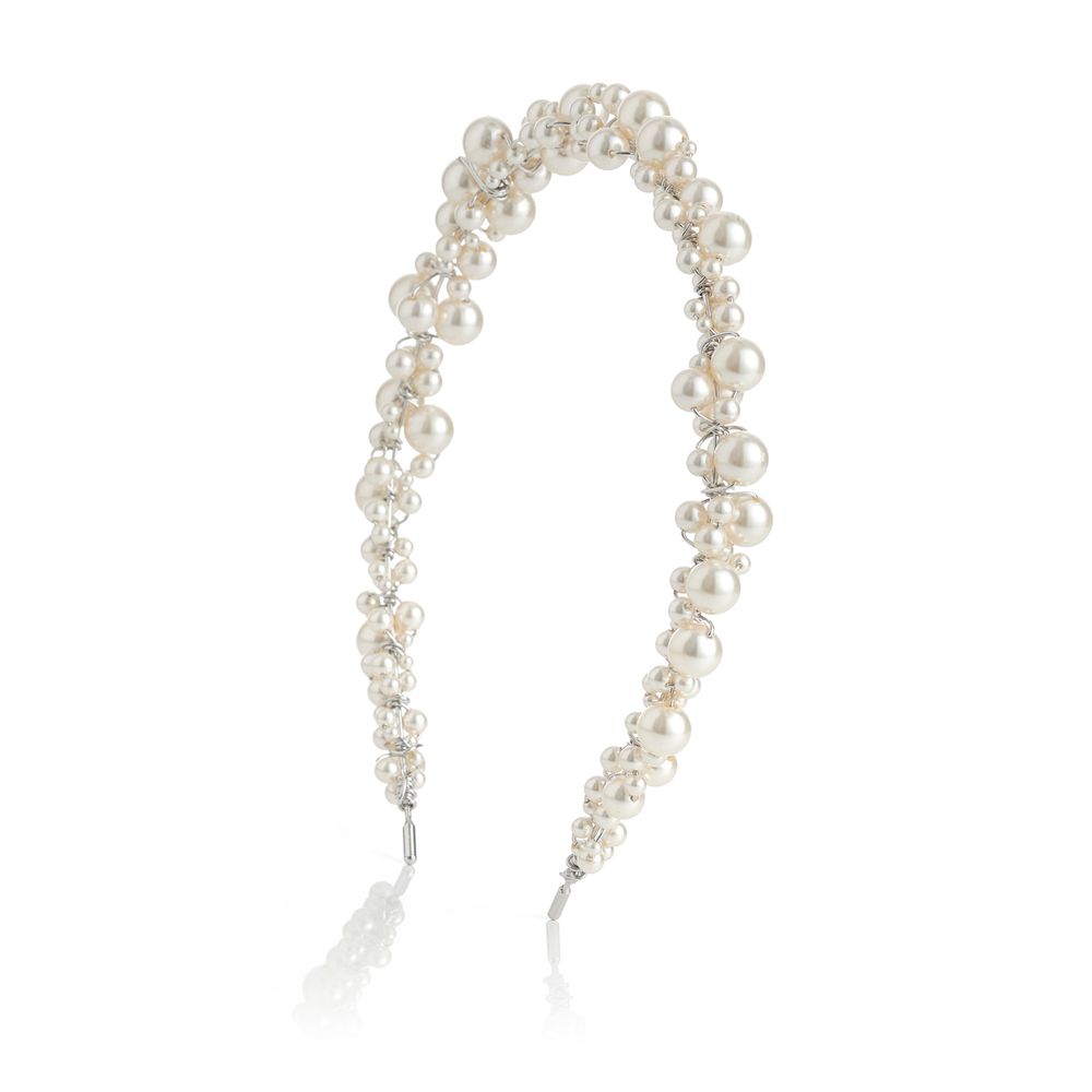 Headbands - TIAORA metal and pearl headband - VALÉRIE VALENTINE