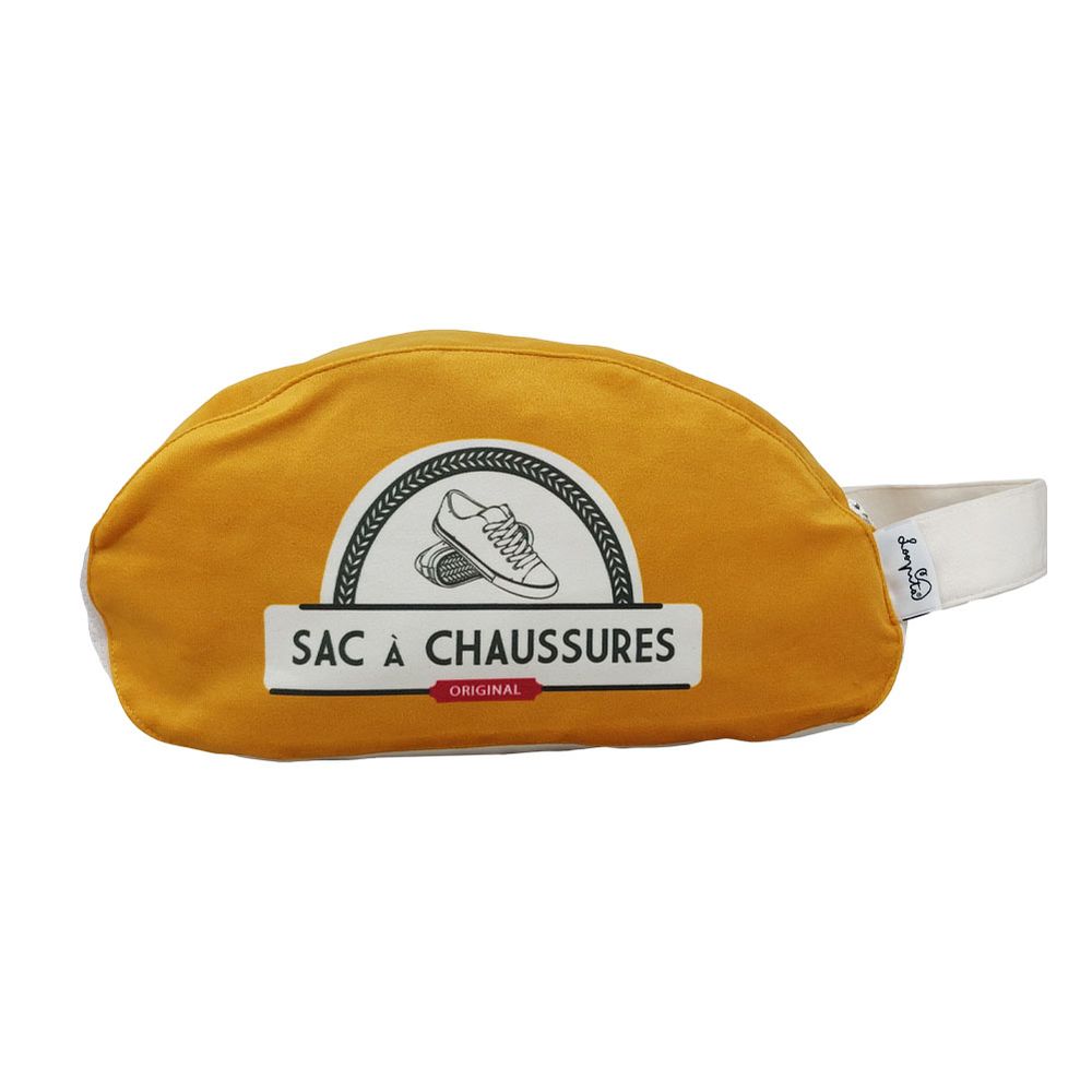 Accessoires de voyage - Sac à chaussures en velours "Ocre" - LOOPITA