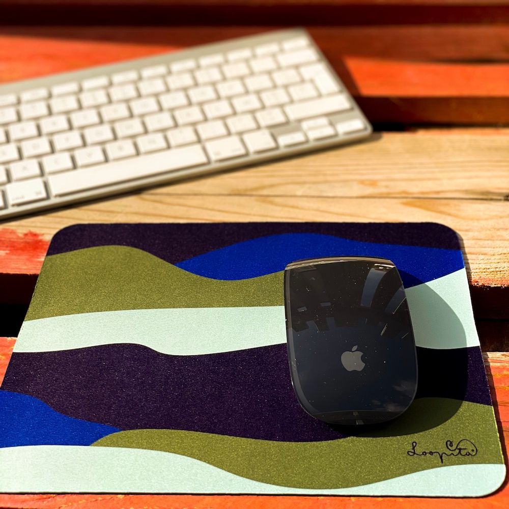 Autres fournitures bureau - Tapis de souris "Du vert et du bleu" - LOOPITA