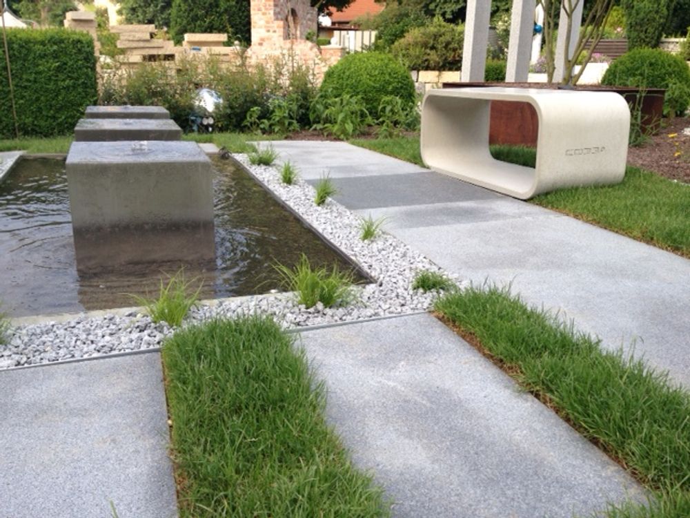 Lawn chairs - OPUS PRIMO Concrete Bench for indoor and outdoor use - CO33 EXKLUSIVE BETONMÖBEL