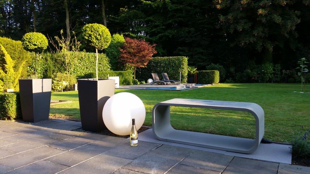 Lawn chairs - OPUS PRIMO Concrete Bench for indoor and outdoor use - CO33 EXKLUSIVE BETONMÖBEL