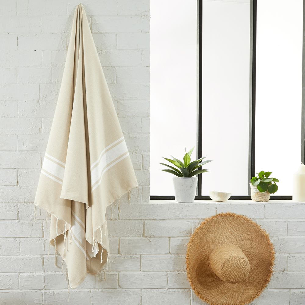 Autres linges de bain - Fouta Tissage Plat en coton recyclé - BY FOUTAS
