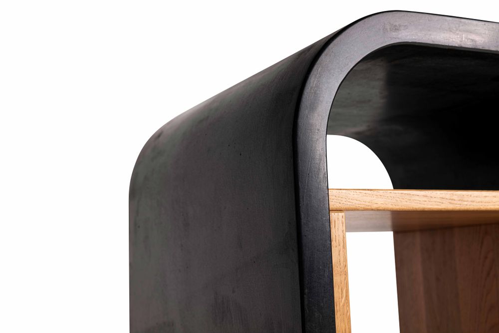 Shelves - OPUS PATEO MAGNO Concrete and Wood Shelf Bookshelf - CO33 EXKLUSIVE BETONMÖBEL