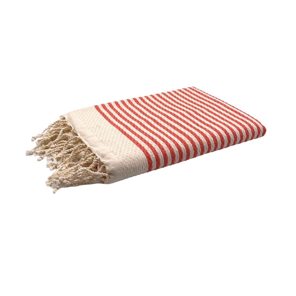 Autres linges de bain - Serviette Fouta Marinière en coton recyclé - BY FOUTAS