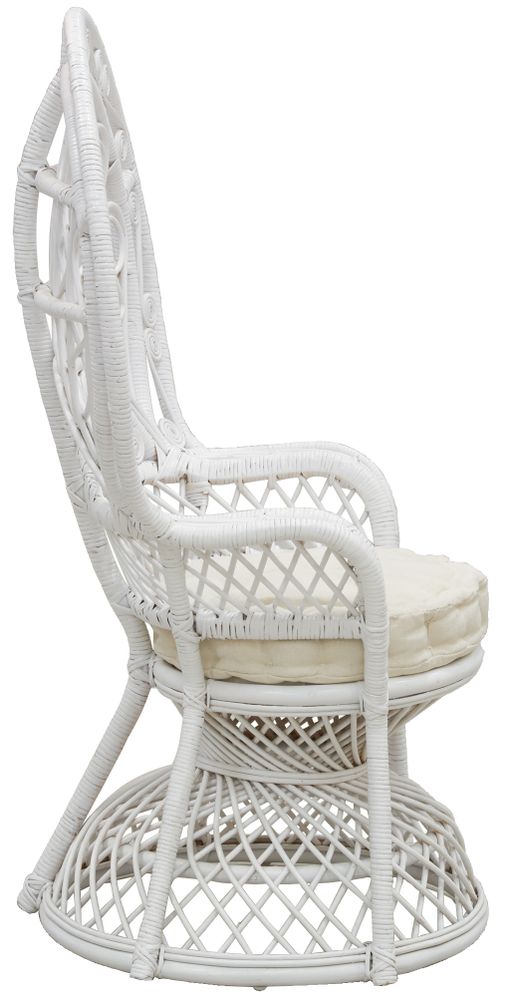 Armchairs - Emmanuel chair white rattan - AUBRY GASPARD