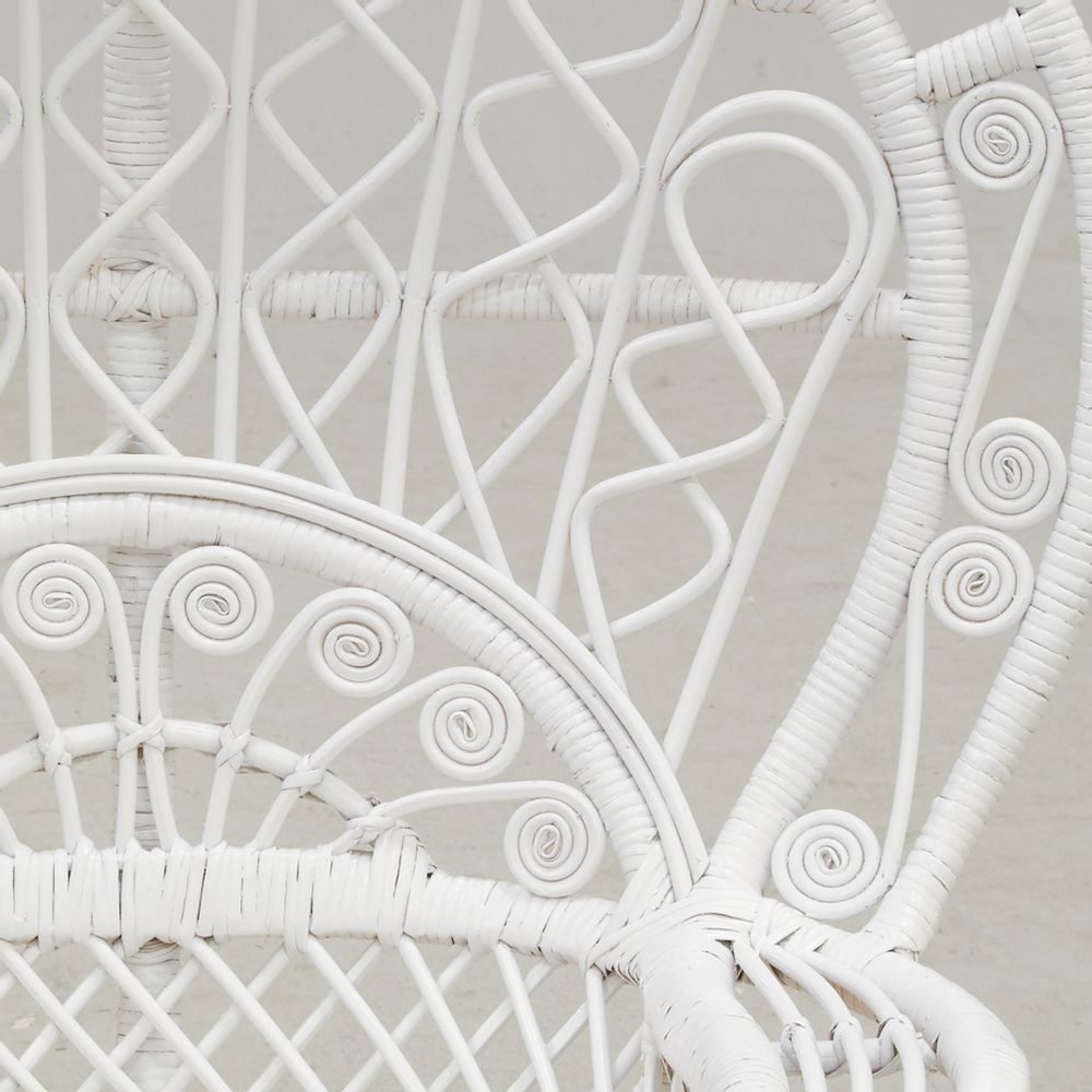 Armchairs - Emmanuel chair white rattan - AUBRY GASPARD