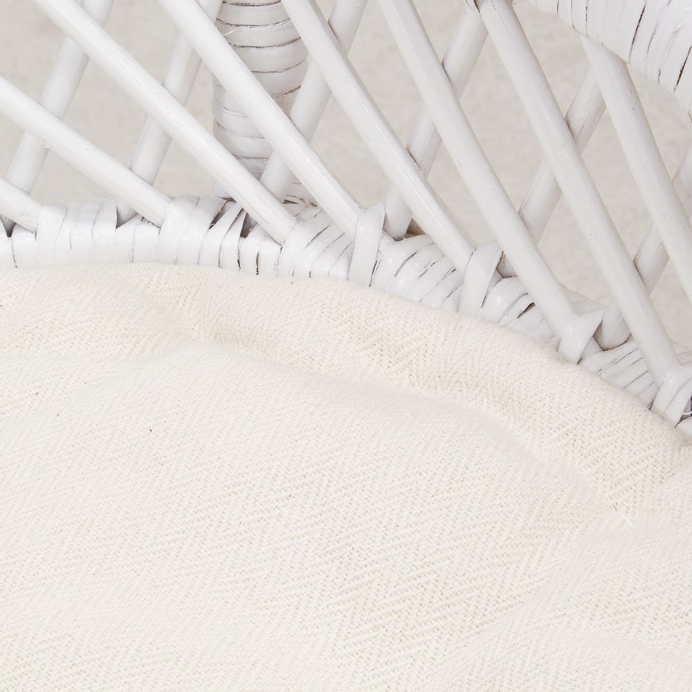 Armchairs - Emmanuel chair white rattan - AUBRY GASPARD