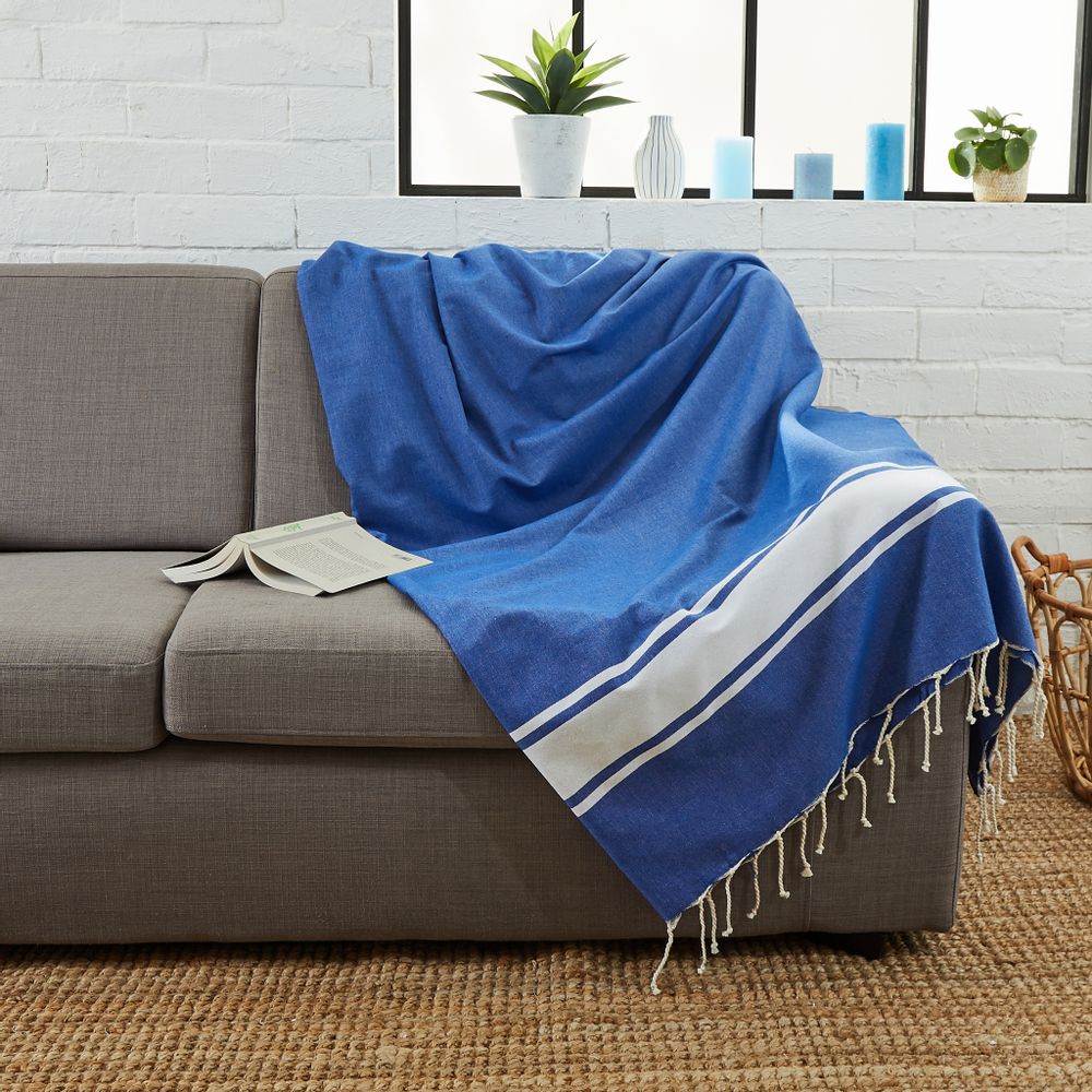 Homewear textile - Fouta XXL Classique & Jeté de canapé 200x300 cm en coton recyclé - BY FOUTAS