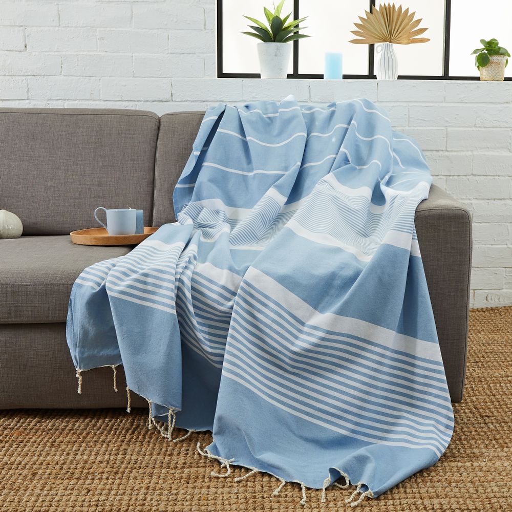 Homewear textile - Fouta XXL Arthur & Jeté de canapé 200x300 cm - BY FOUTAS