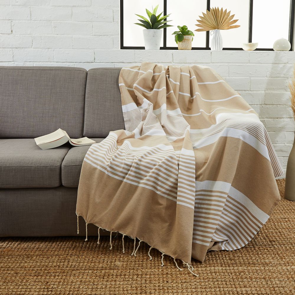 Homewear textile - Fouta XXL Arthur & Jeté de canapé 200x300 cm - BY FOUTAS