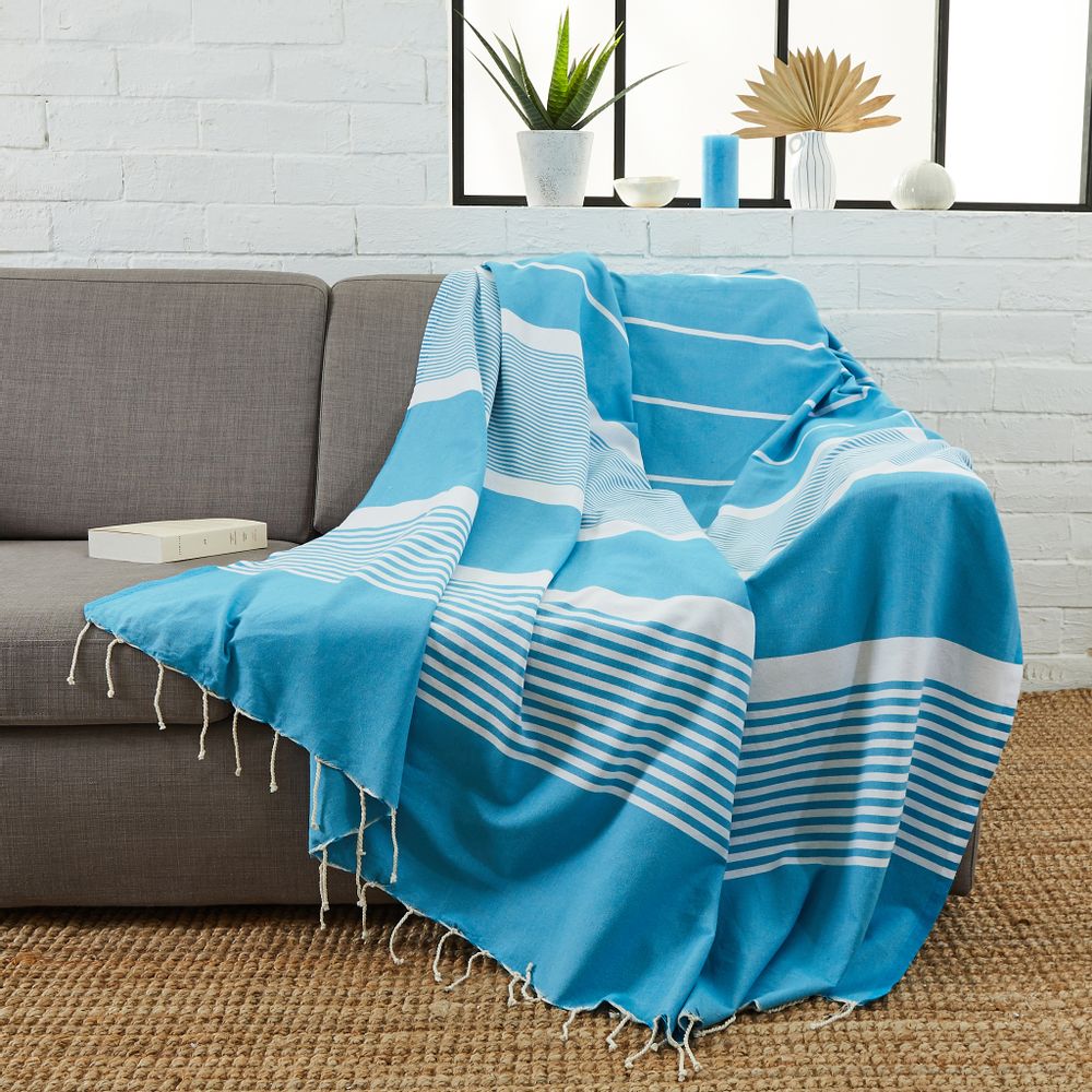 Homewear textile - Fouta XXL Arthur & Jeté de canapé 200x300 cm - BY FOUTAS