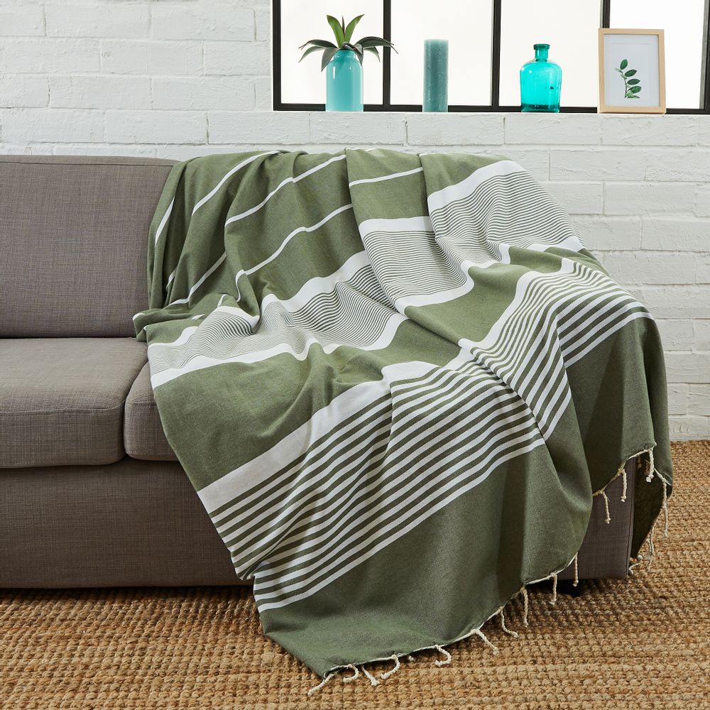 Homewear textile - Fouta XXL Arthur & Jeté de canapé 200x300 cm - BY FOUTAS