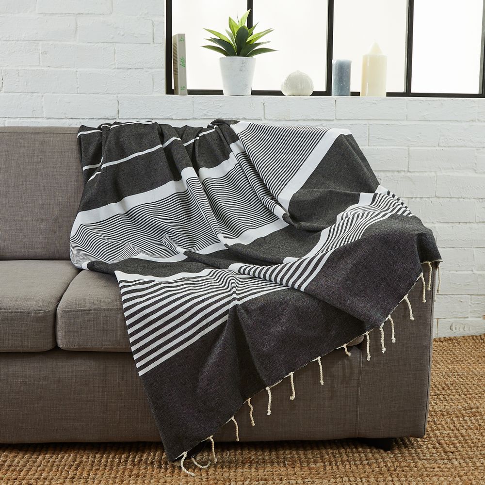 Homewear textile - Fouta XXL Arthur & Jeté de canapé 200x300 cm - BY FOUTAS