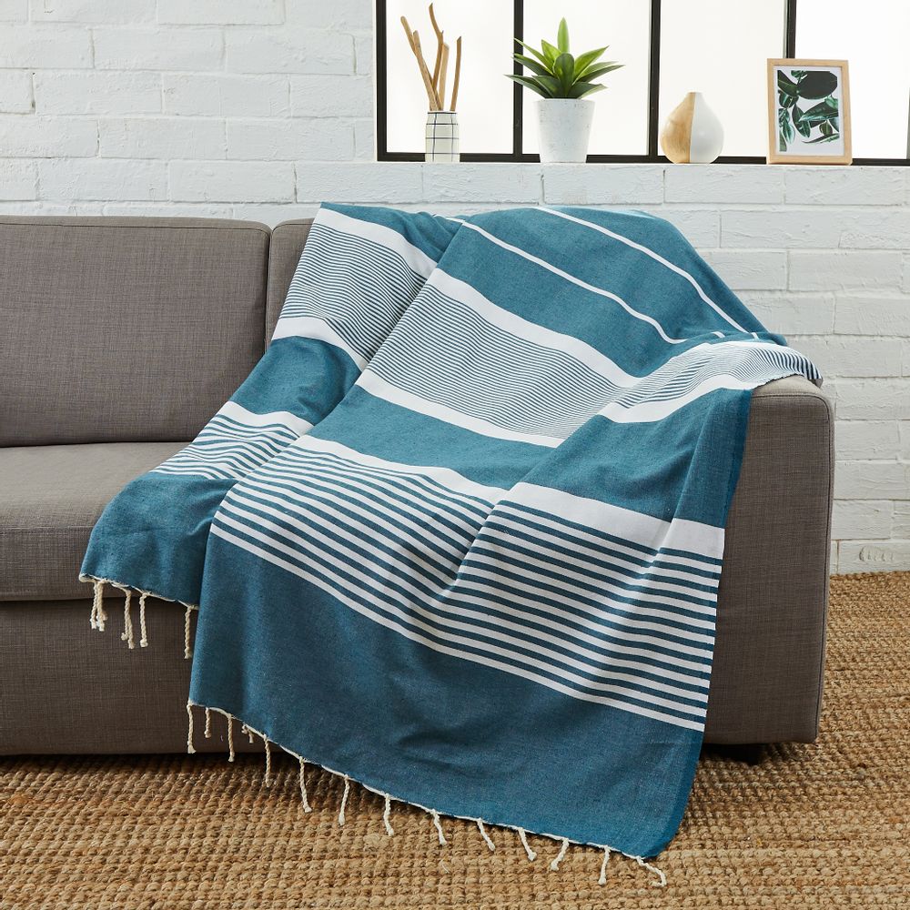 Homewear textile - Fouta XXL Arthur & Jeté de canapé 200x300 cm - BY FOUTAS