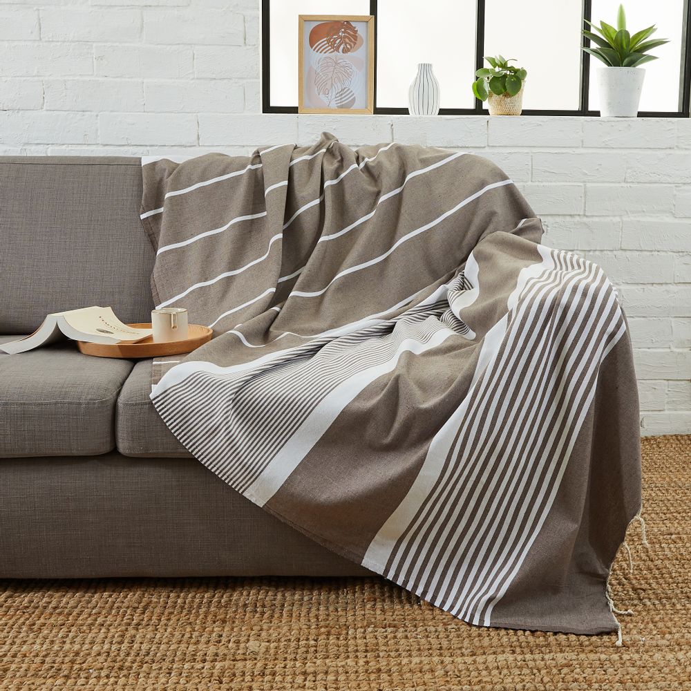 Homewear textile - Fouta XXL Arthur & Jeté de canapé 200x300 cm - BY FOUTAS