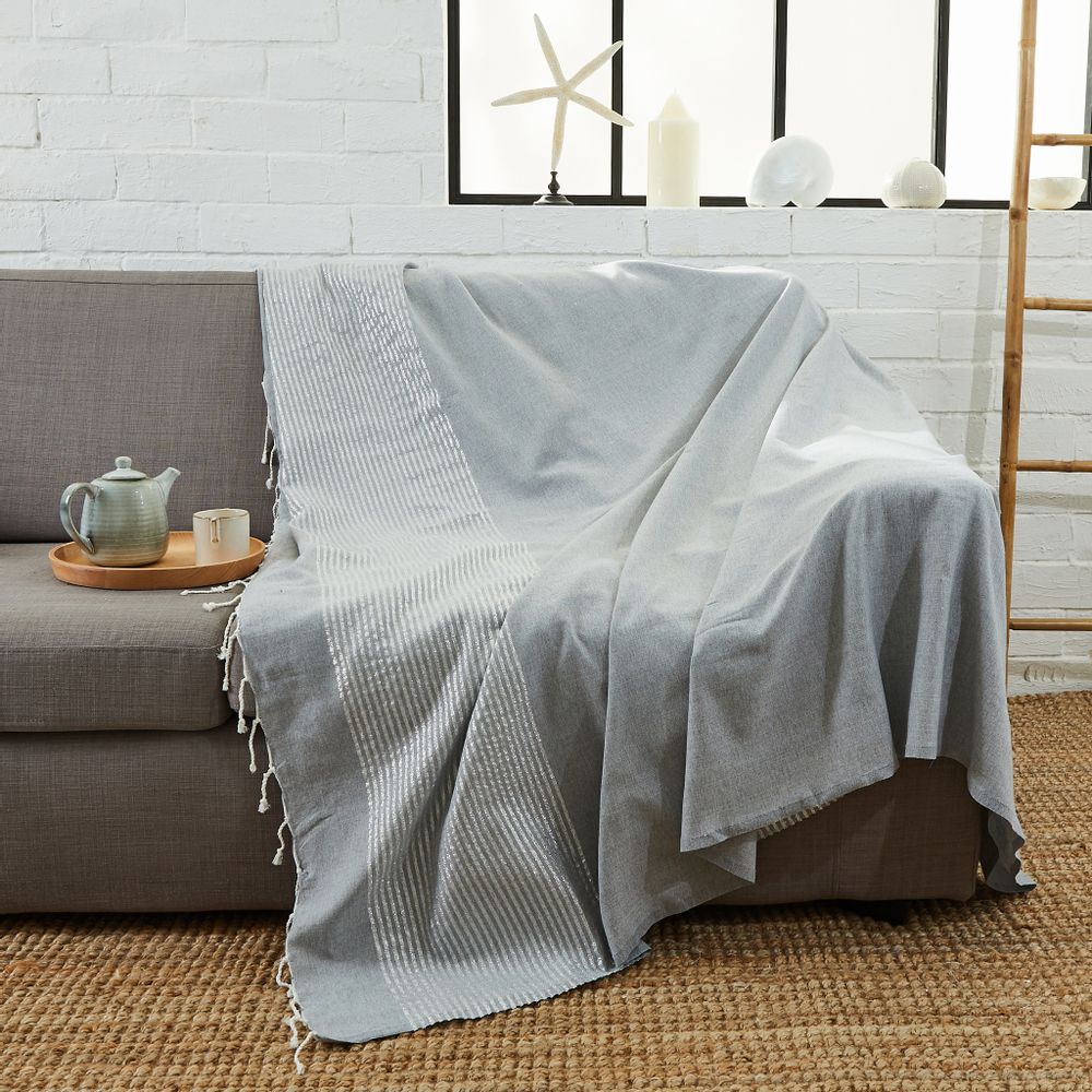 Homewear textile - Fouta XXL Lurex & Jeté de canapé 200x300 cm - BY FOUTAS
