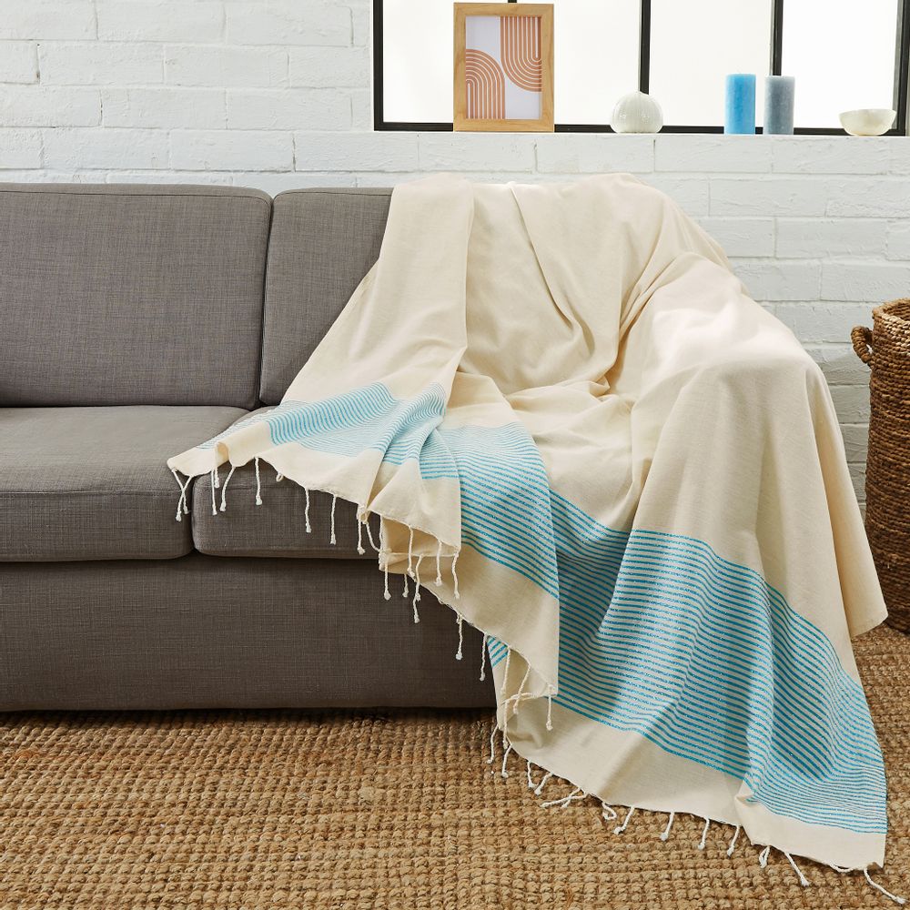 Homewear textile - Fouta XXL Lurex & Jeté de canapé 200x300 cm - BY FOUTAS