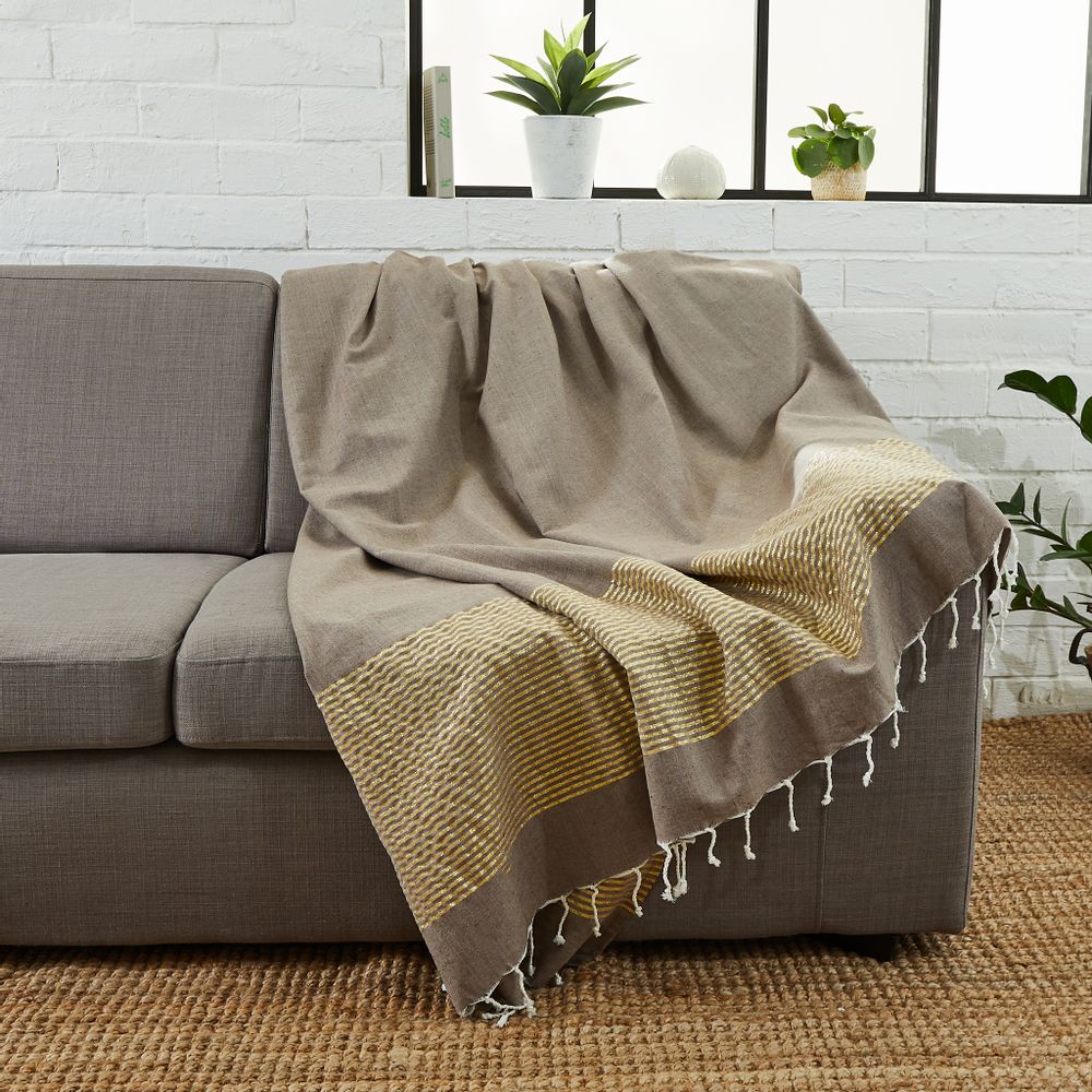 Homewear textile - Fouta XXL Lurex & Jeté de canapé 200x300 cm - BY FOUTAS