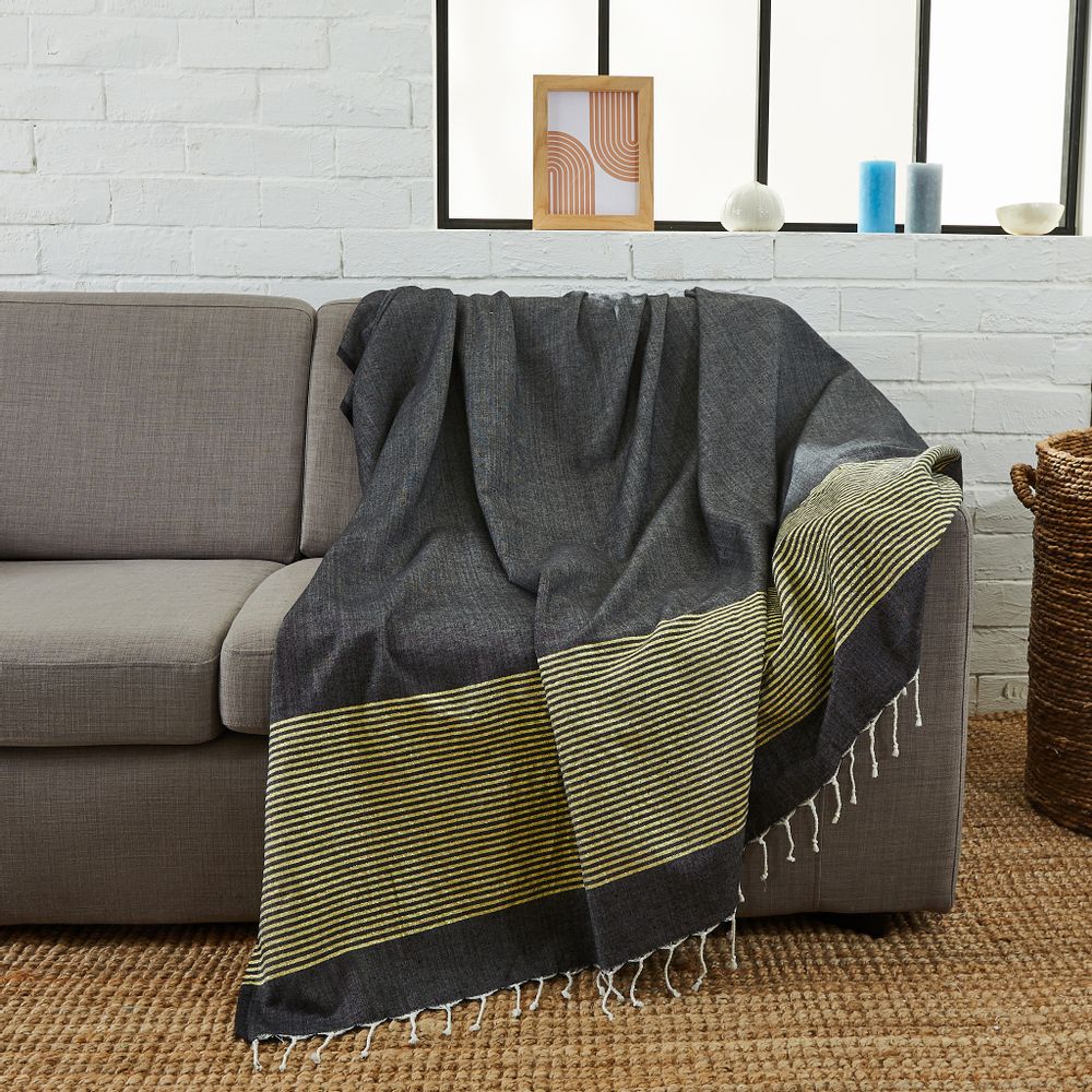 Homewear textile - Fouta XXL Lurex & Jeté de canapé 200x300 cm - BY FOUTAS
