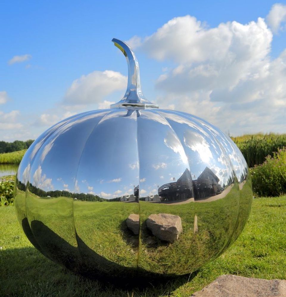 Sculptures, statuettes and miniatures - "Pumpkin" park sculpture "Garden’s jewelry collection" (Metalstyle) - METALSTYLE