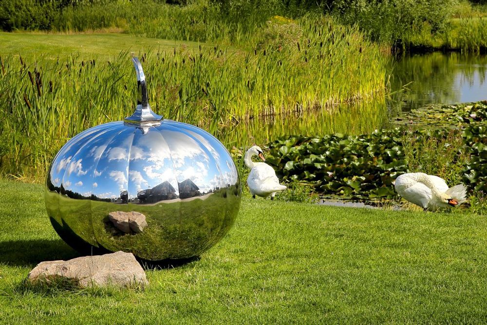Sculptures, statuettes and miniatures - "Pumpkin" park sculpture "Garden’s jewelry collection" (Metalstyle) - METALSTYLE