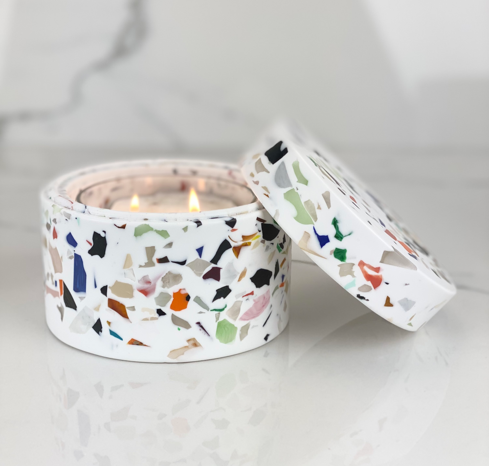 Objets design - Bougie Design Terrazzo - Grand Modèle - LUC KIEFFER PARIS
