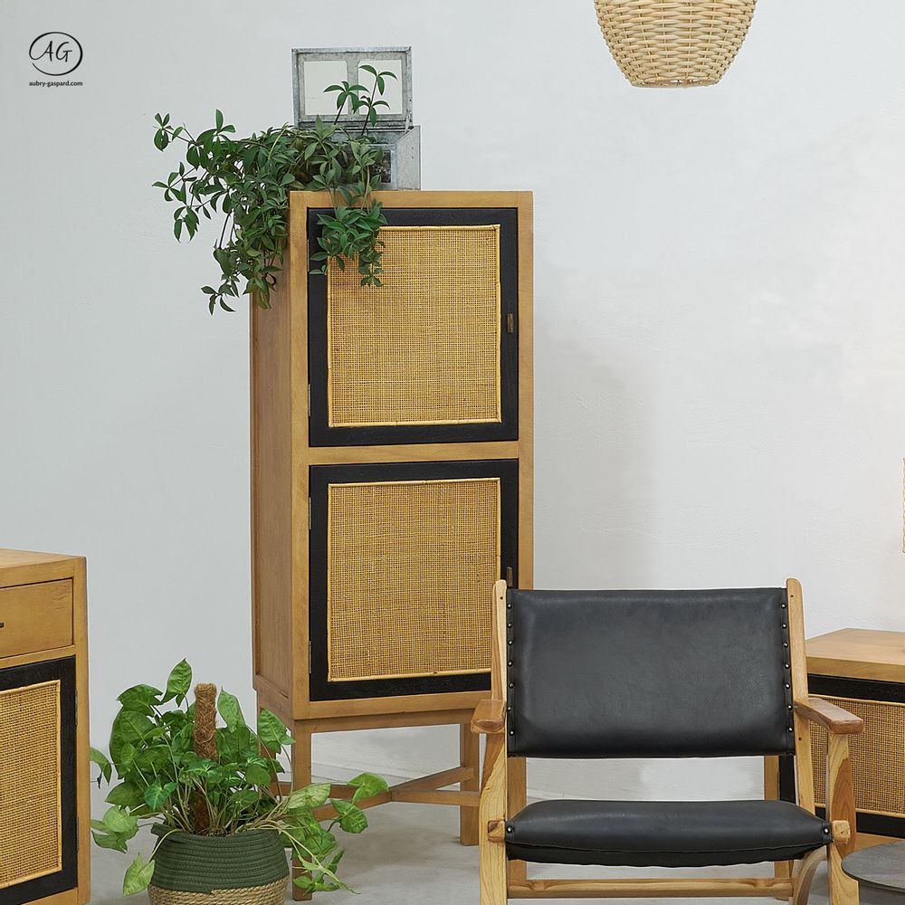 Buffets - Buffet haut en cannage et manguier - AUBRY GASPARD