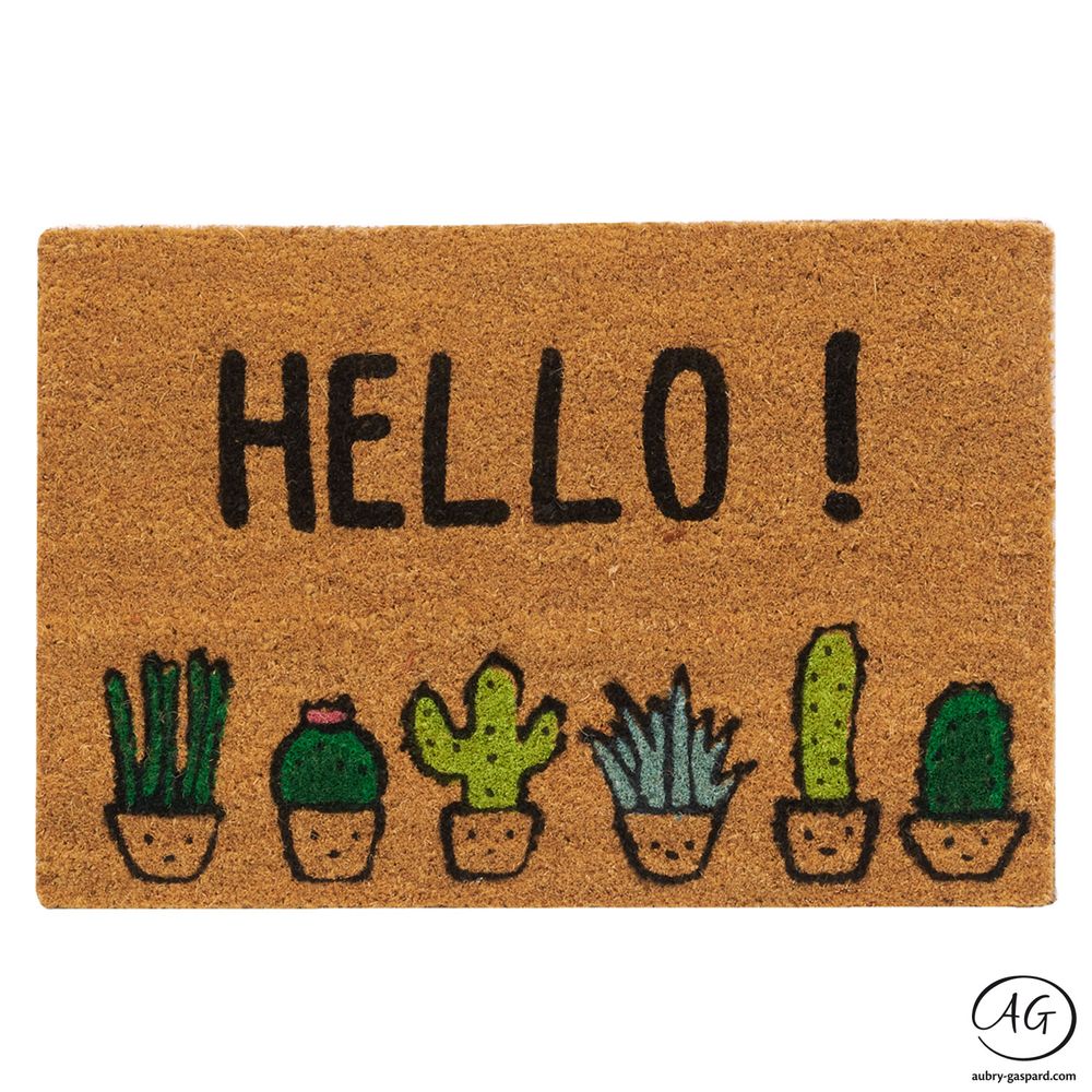 Outdoor decorative accessories - Hello! Doormat Cacti - AUBRY GASPARD