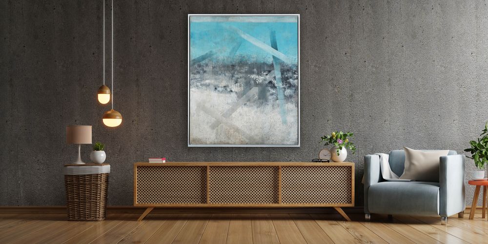 Paintings - BLUE MARVEL PAINTING - NOVOCUADRO ART COMPANY