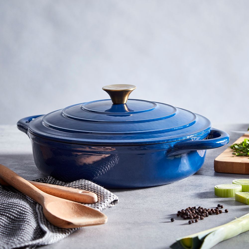 Faitouts - Barbary & Oak Foundry Casserole peu profonde en fonte 28 cm - RKW LTD - BARBARY & OAK