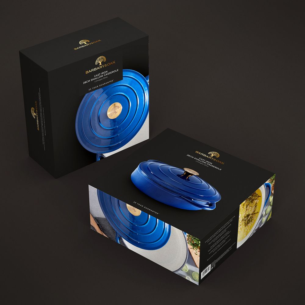 Faitouts - Barbary & Oak Foundry Casserole peu profonde en fonte 28 cm - RKW LTD - BARBARY & OAK