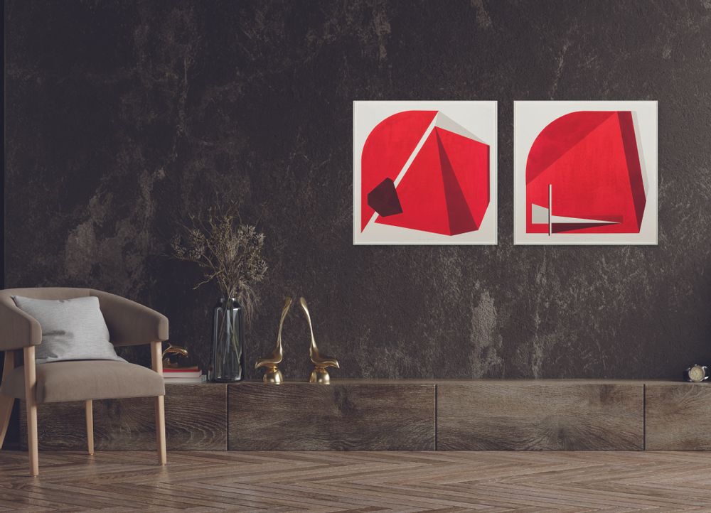 Tableaux - PEINTURES ROUGES I & II - NOVOCUADRO ART COMPANY