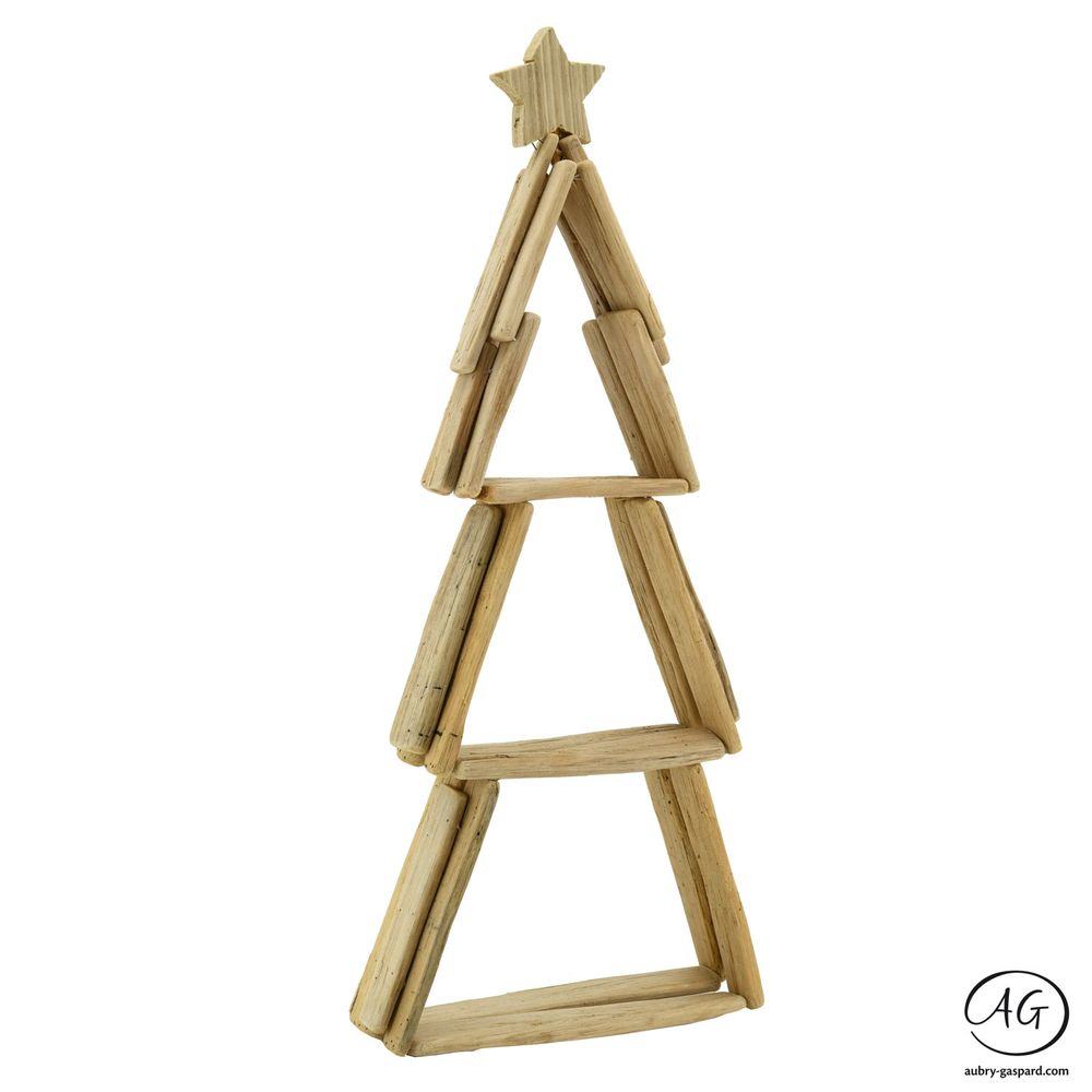 Autres décorations de Noël - Sapin 3 étages en bois - AUBRY GASPARD