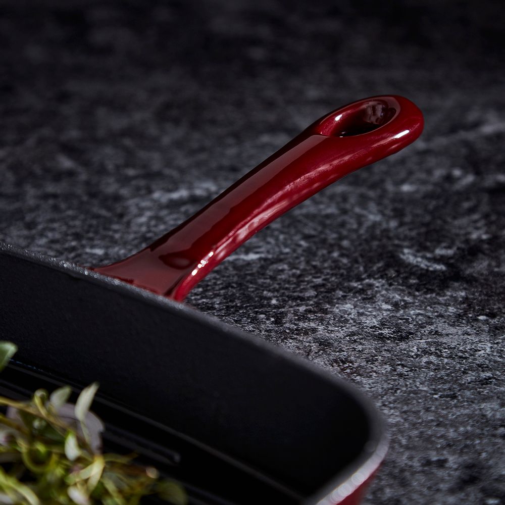 Frying pans - Barbary & Oak Foundry 23cm Square Cast Iron Grill Pan - RKW LTD - BARBARY & OAK