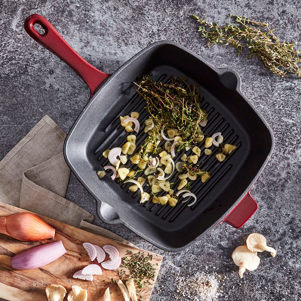 Poêles - Barbary & Oak Foundry Poêle à griller carrée en fonte 26 cm - RKW LTD - BARBARY & OAK