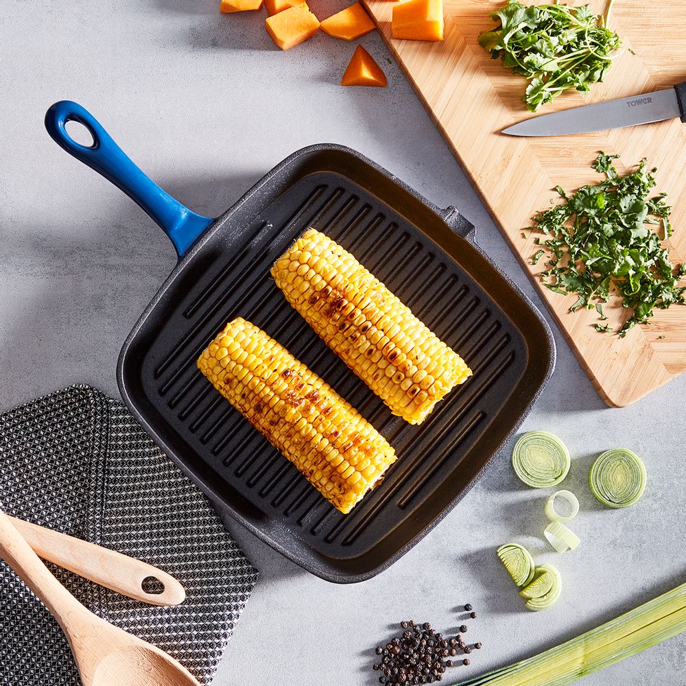 Poêles - Barbary & Oak Foundry Poêle à griller carrée en fonte 26 cm - RKW LTD - BARBARY & OAK