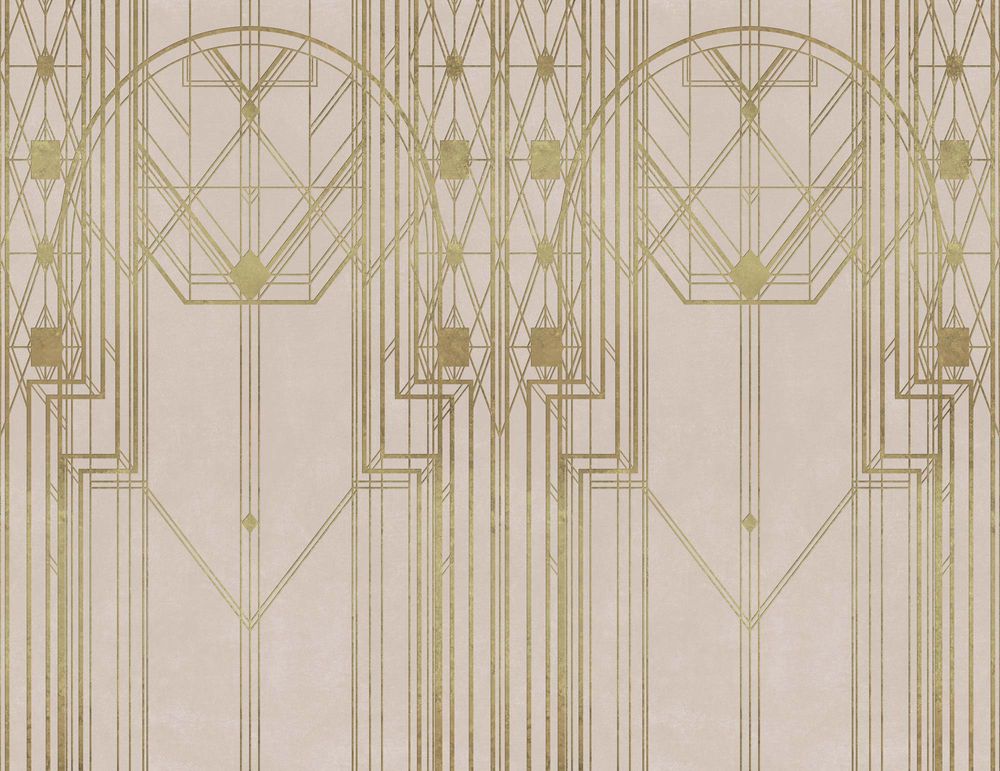 Decorative objects - Jay Geometric Art Nouveau Wallpaper - LA MAISON MURAEM